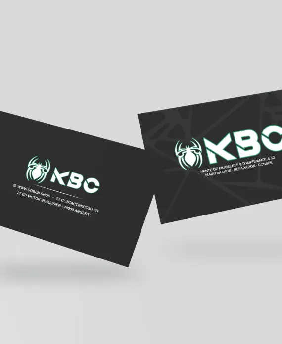 design carte de visite entreprise KBC
