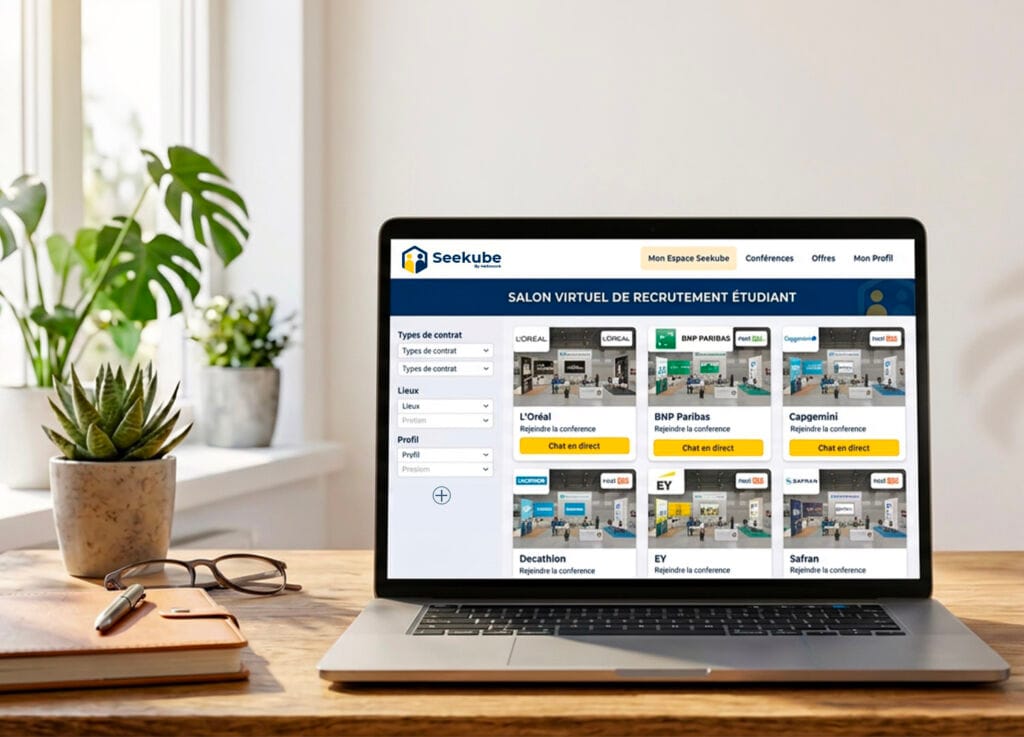 mockup site internet avec logo seekcube