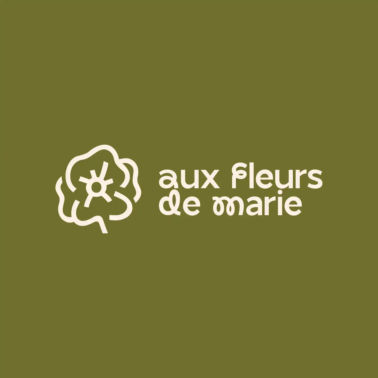 logo aux fleurs de marie